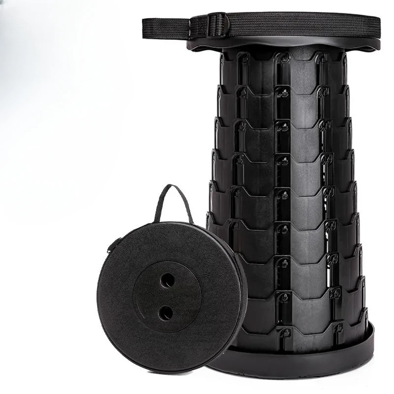 Portable Collapsible Telescopic Stool Sturdy Foldable Stool with 400lbs Load Capacity for Hiking Camping