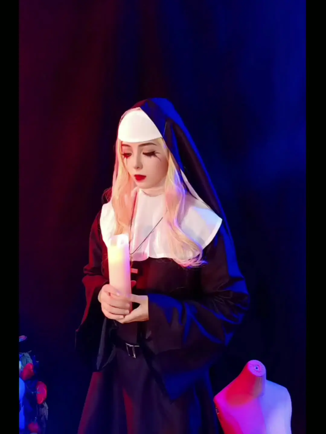 Smiffys CA92 Zombie Sister Mary Nun Costume – Halloween Religious Horror, Fancy Dress-1114320