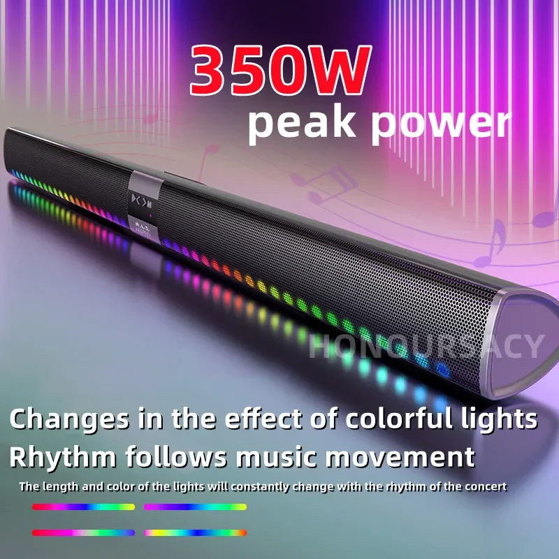 

Echo Wall Sound Wireless Bluetooth Speaker with LED Colored Lights TV Projector Home Theater Subwoofer Caixa De Som Bluetooth