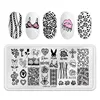 Rose Flower Nail Art Stamping Template Image Plate Flore Nail stamp Manicure  Chain Bra Printable Art Practice Sexy Nail Designs 1