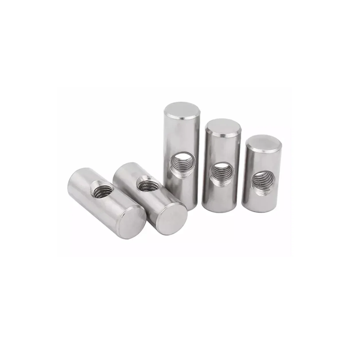 304 Stainless Steel Cylindrical Pin Cross Hole Pre-Embedded Connecting Nut Irregular Hammer Nut M4M5M6