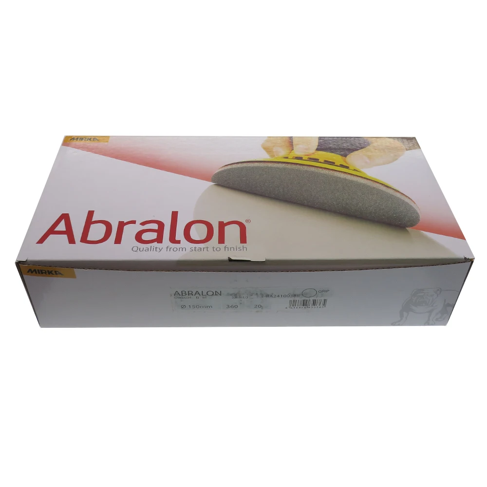 Mirka Abralon 6 inch Sponge Sanding Disc 8A-241 Foam Hook & Loop Round Sandpaper 180-4000 Grit Elastic Polishing Grinding