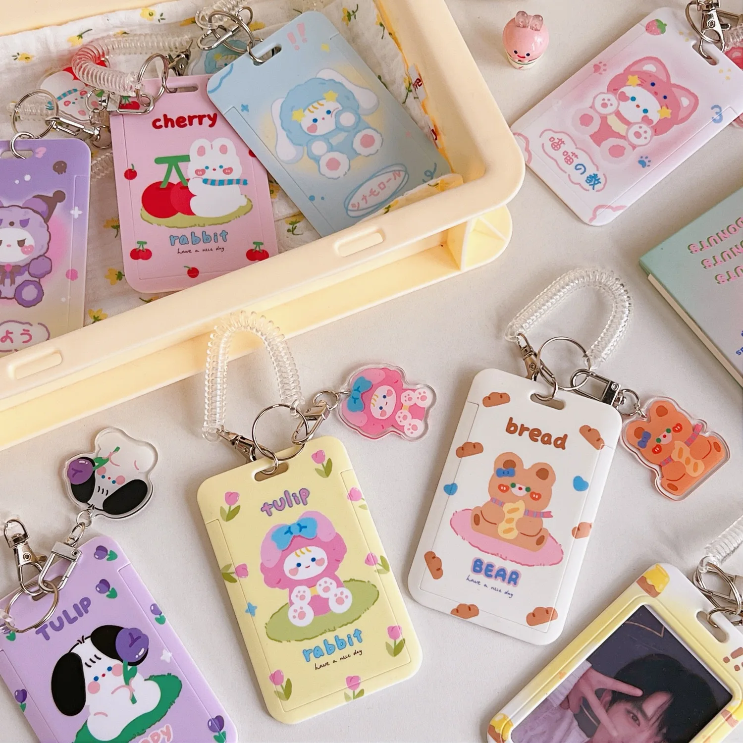 MINKYS Kawaii 3 inch Kpop Photocard Holder Idol Photo Card Display Holder  Small Card Protective Case Stationery