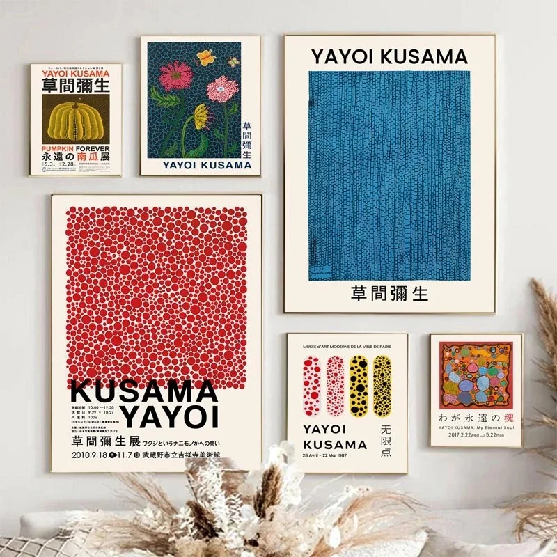 Yayoi Kusama Pumpkin Canvas Art Poster Abstract Nordic Prints Wall Art Canvas Painting Immagini A Parete Surreality Wall Decor