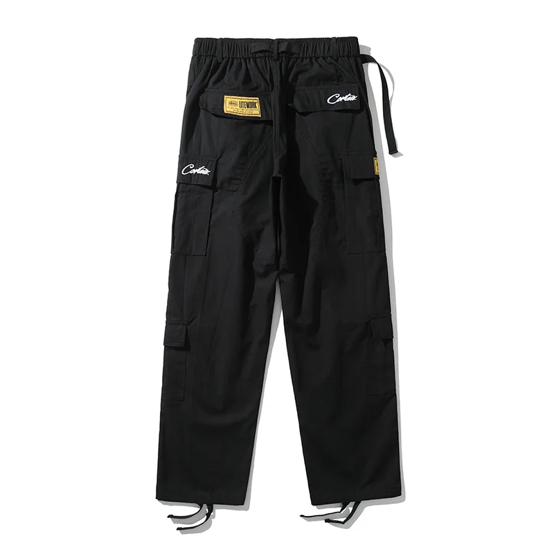 dockers pants for men Harajuku Travis Scotted Multi-pockets Cargo Pants Men High Street Straight Oversize Sweatpants Vintage Hip Hop Couple Trousers casual sweatpants