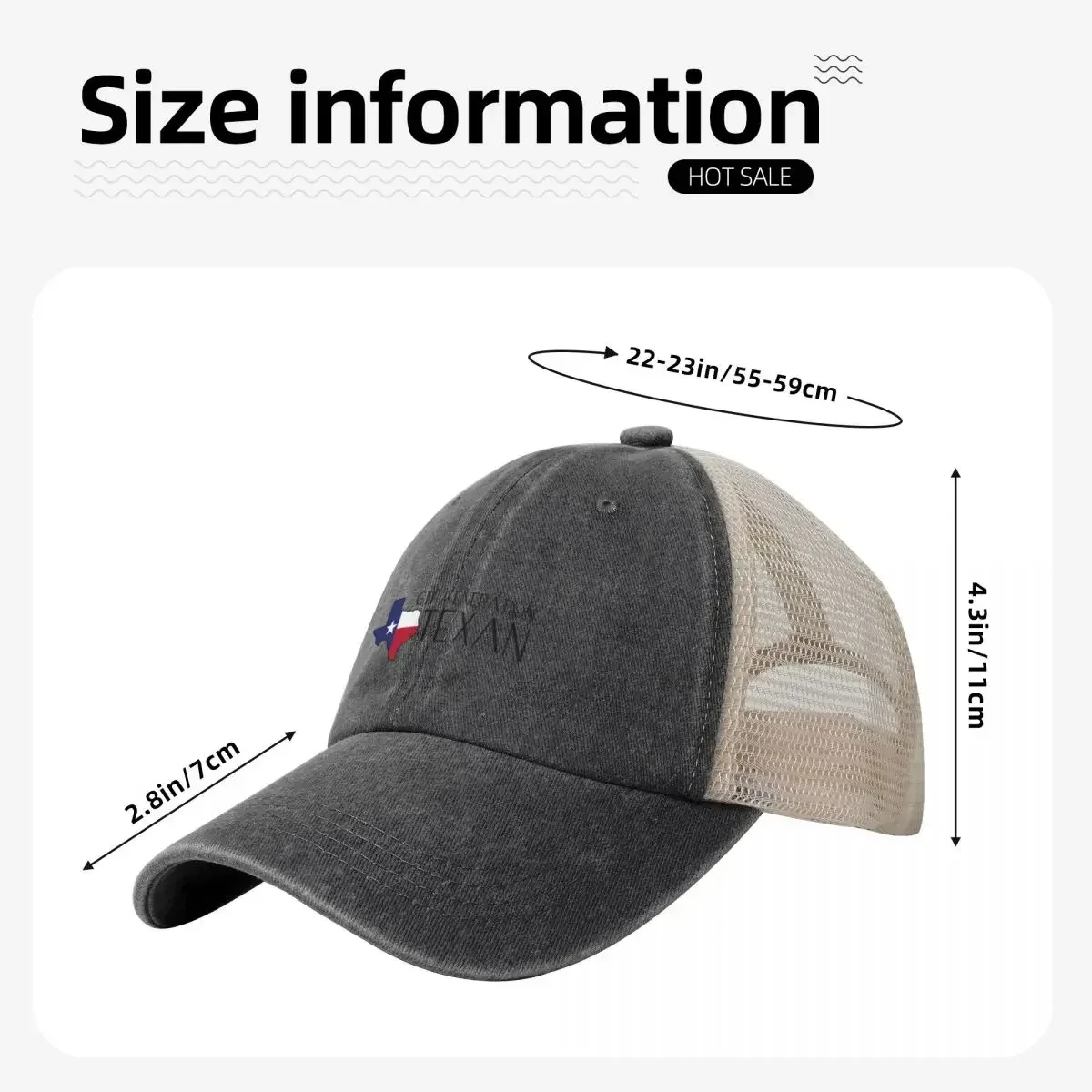 Sixth Generation Texan Cowboy Mesh Baseball Cap Brand Man cap Trucker Hat Hat Man Luxury Fishing cap Hats For Men Women's 4