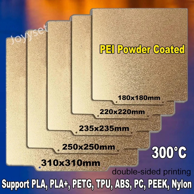 Feuille de lit en acier à ressort, Texture PEI 250x250 220x220 230x230 235x235, plaque de construction pour Ender 3 K1 X1C P1P A1 Mini Kobra 3 MK4 1