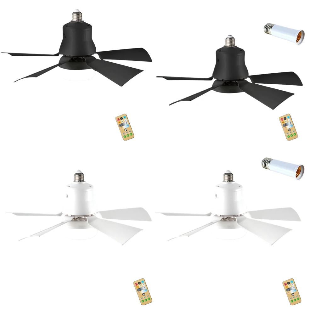 

Dimmable Mount Light Ceiling Fans E27 Remote Control Ceiling Fan Lamp with LED Lightsfor Bedroom Living Room Study Decoration
