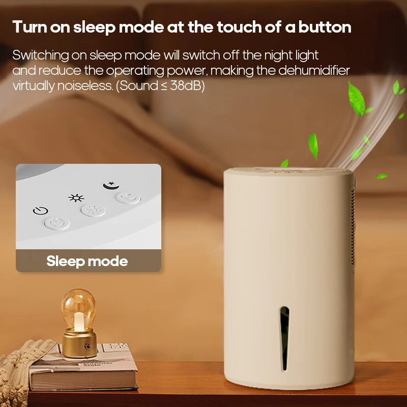 Small Air Dehumidifier 2L 68 OZ Portable Electric Dehumidifier with Drain Hose Quiet Auto Shut Off for Basement Bathroom Office