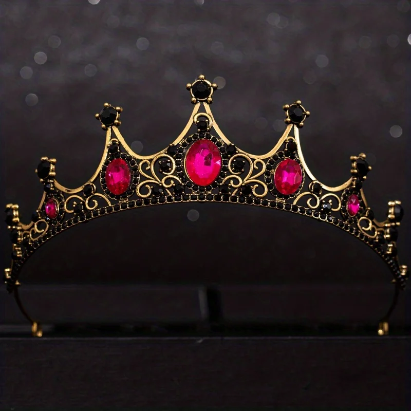Barocke Kristall Tiaras und Kronen für Frauen Party Strass Prom Diadem Braut Hochzeit Haarschmuck Schmuck Krone Tiara – Detail 17