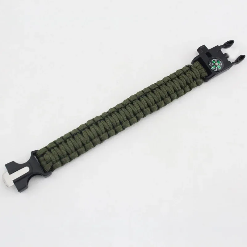 Men Outdoor Survival Umbrella Rope SOS Bracelet survival whistle survival tool Camping Adventure Emergency Rescue Compass Sport Whistle Bracelets