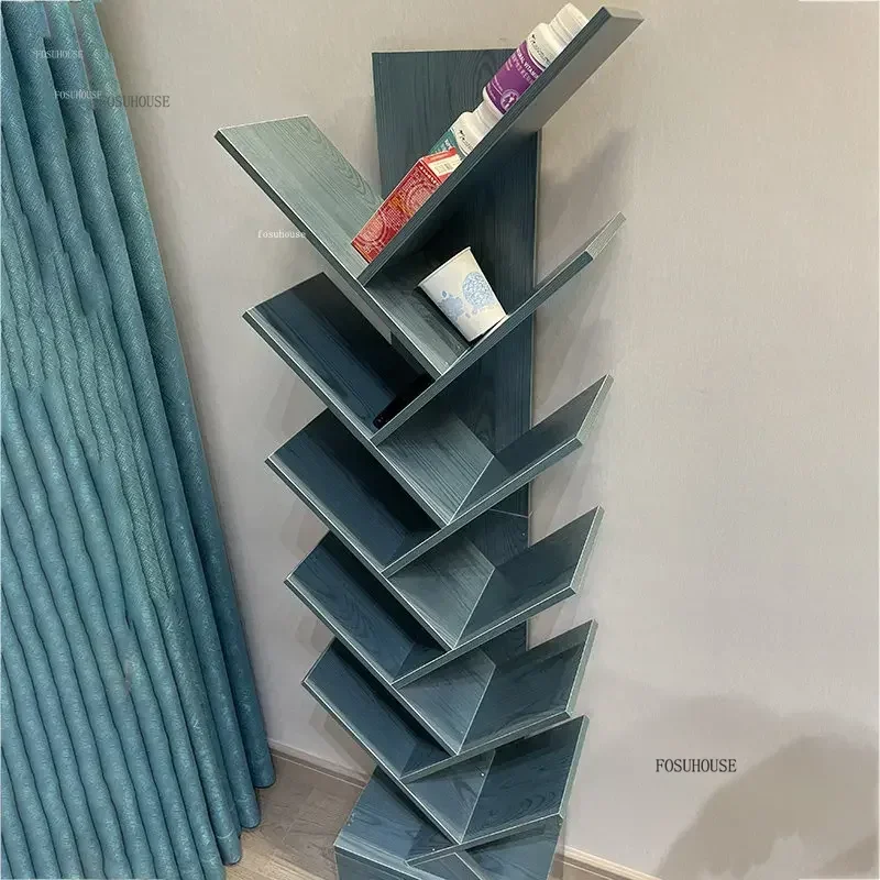European Children's Bookcases Shelves Home Furniture Floor Tree-shaped Bookshelves Simple Small Living Room Bookcase Storage