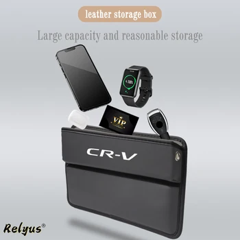 혼다 CRV CR-V 브리즈용 가죽 카시트 갭 오거나이저, 카시트 캐처 홀더, 예비 충전 케이블 구멍 보관 가방