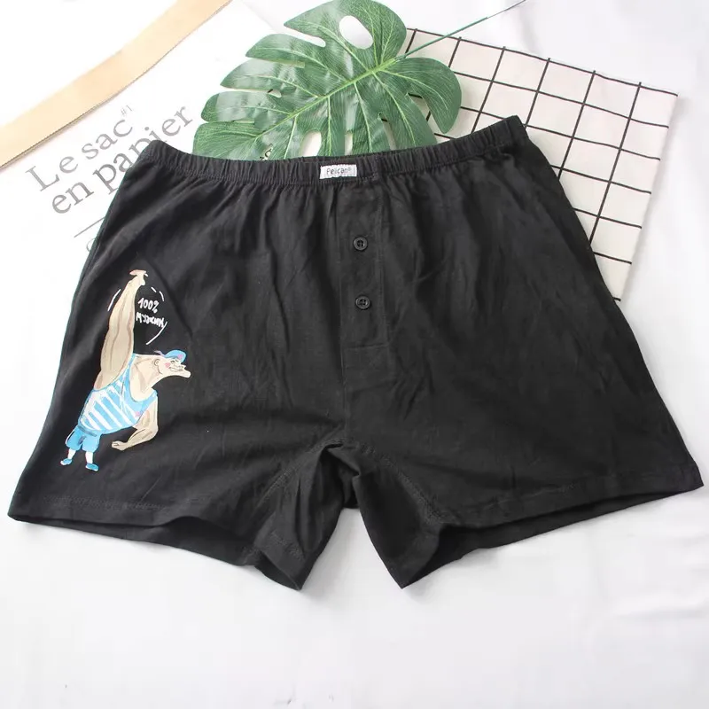 Men's Lounge Pajamas Shorts Cotton Cartoon Arlo Pants Male Sleeping Bottoms