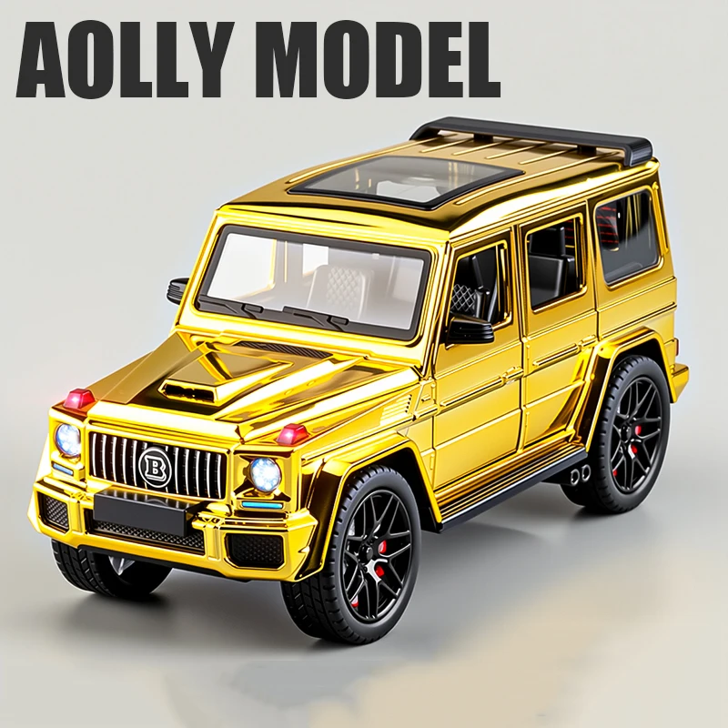 1:24 Benzs G63 AMG SUV 합금 자동차 모델 소리와 빛 풀백 어린이 장난감 수집품 생일 선물