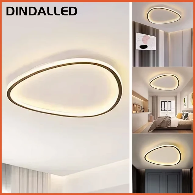 DINDALLED โคมไฟเพดาน LED โมเดิร์นสําหรับห้องนั่งเล่นห้องรับประทานอาหารห้องนอนทางเดินห้องโถงโคมไฟห้องน้ําโคมไฟในร่ม 1