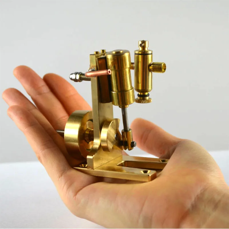 

Brass Single Cylinder Double Acting Swing Steam Engine Model Physics Experiment Toy