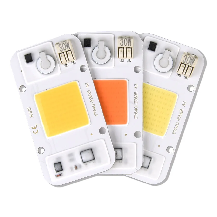 

COB Chip Lamp Linear LED Beads Integrated 20W 30W 50W AC220V High Voltage 2700~6500k LED Lens Spotlight Warm Cold DIY Floodlight