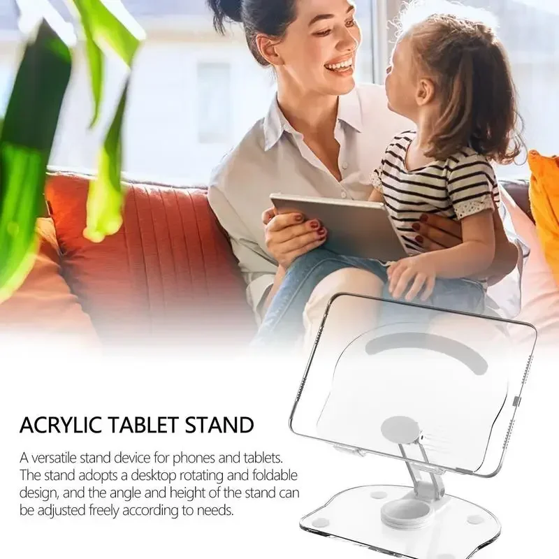 Acryl Boek Stand Clear Book Holder Acryl Tablet Stand Draagbare Verstelbare Telefoon Standaard Opvouwbaar Voor Live Streaming Lezen