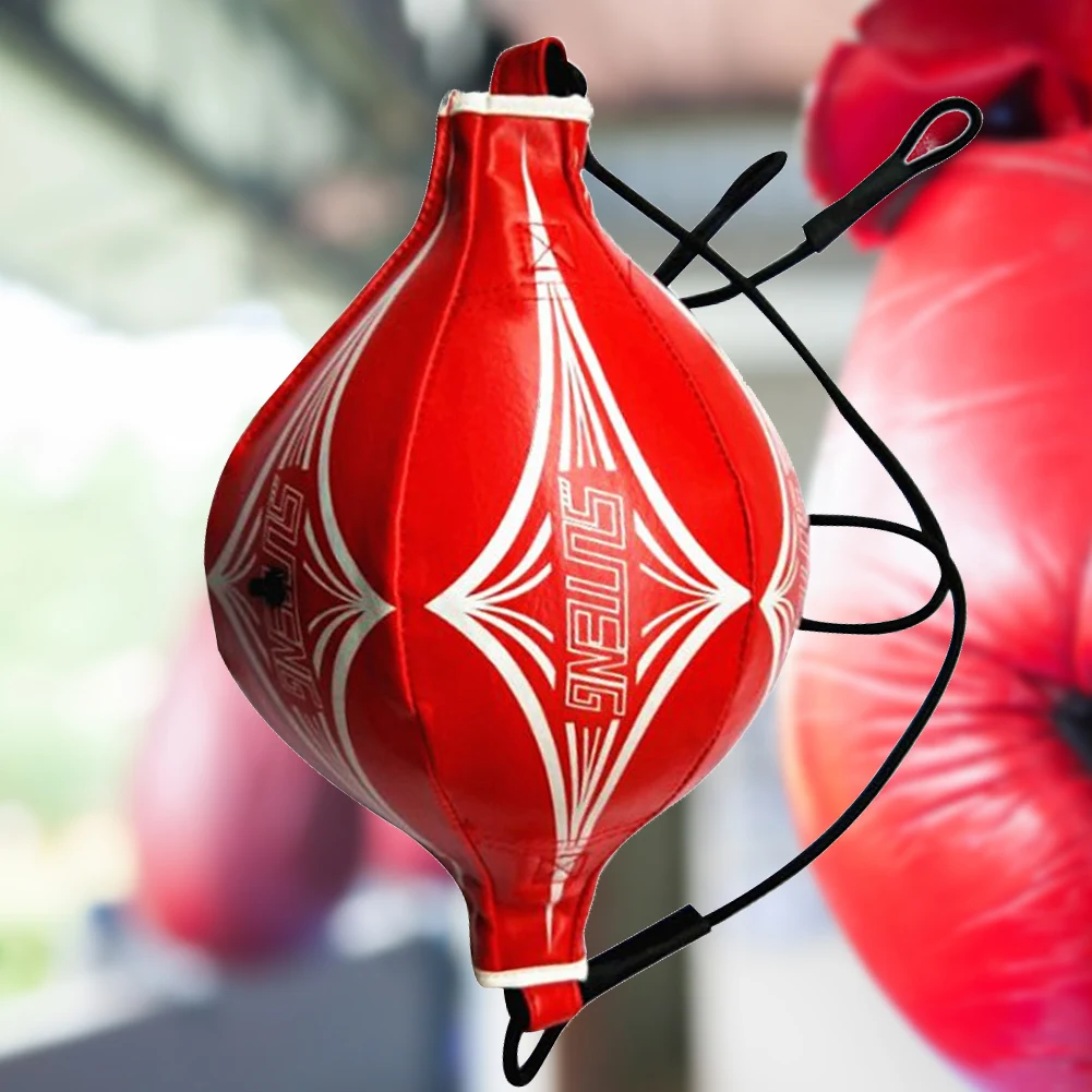 PU Leather Boxing Punching Bag Pear Boxing Bag Speed Double End Punching for Various Training Methods ﻿