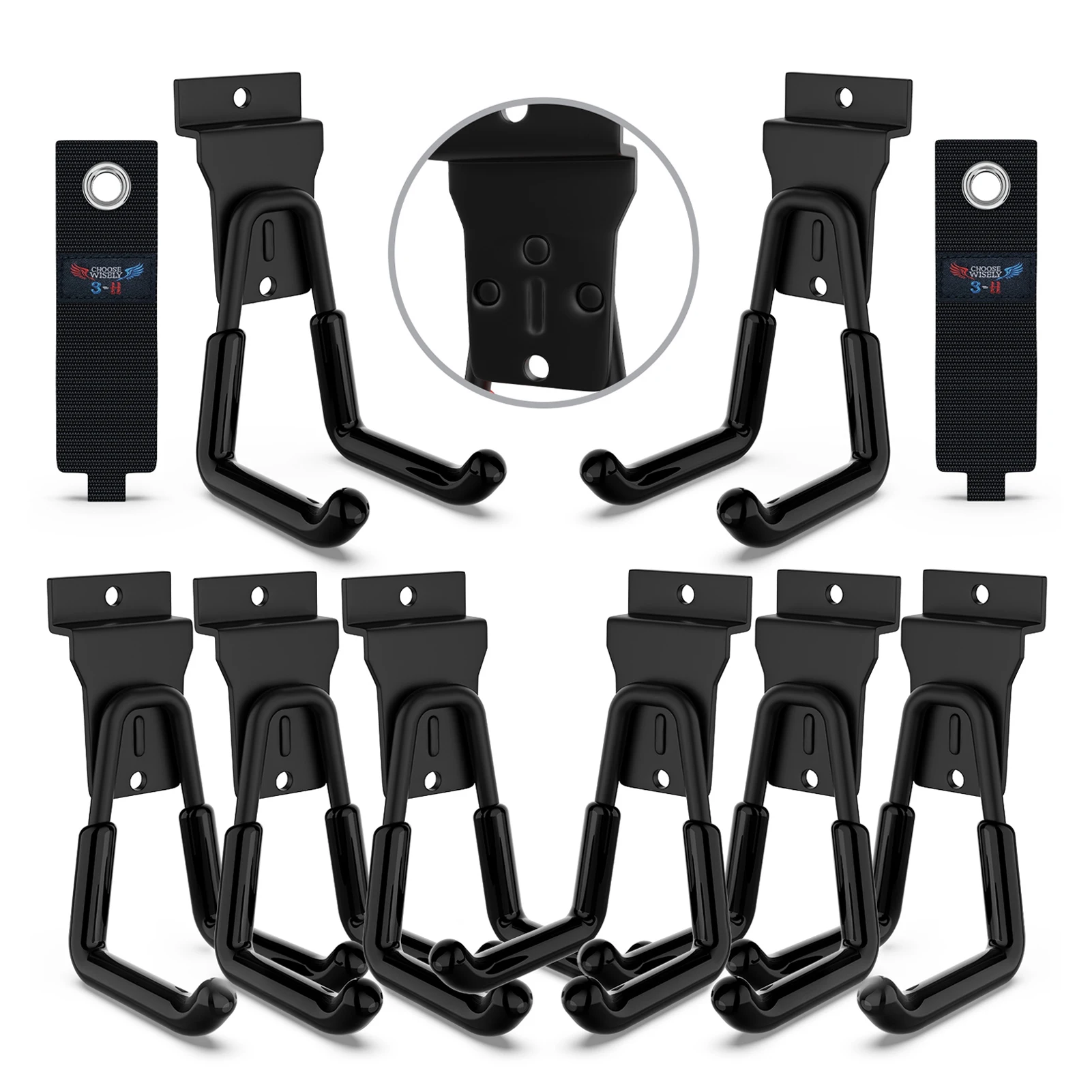 Buy Aking Ace Wall Mount Tool Storage Rack, Heavy Duty Garage Storage Tool Organizer Garden Tool Wall Hooks And Hangers Hold Up To 350lbs