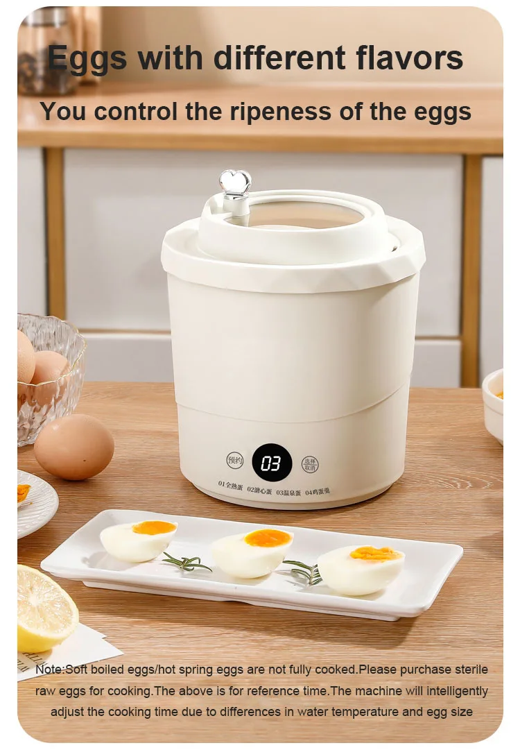 Multifunctional Household Electric Stewed Eggs Boiler Automatic Power-off of Custard Steamer Egg Cooker Poacher Heater Warmer EU