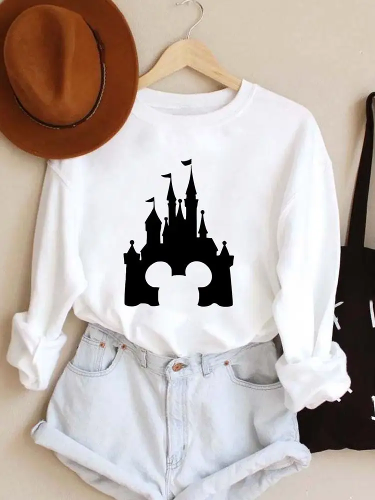 

Fashion Print Mickey Mouse Cartoon Women Casual Sweet Cute Printing Autumn Spring Female Pullovers Holiday Graphic Sweatshirt
