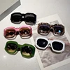 Vintage Oversize Sunglasses Men Women Trendy Square Gradient Shades Sun Glasses 2023 Luxury Brand Design Fashion UV400 Eyewear
