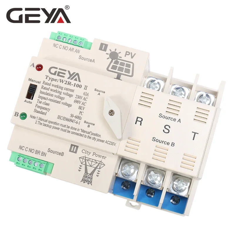 Interruptor de transferencia automática Ats solar fotovoltaica 63a  YONGSHENG 8390611960063