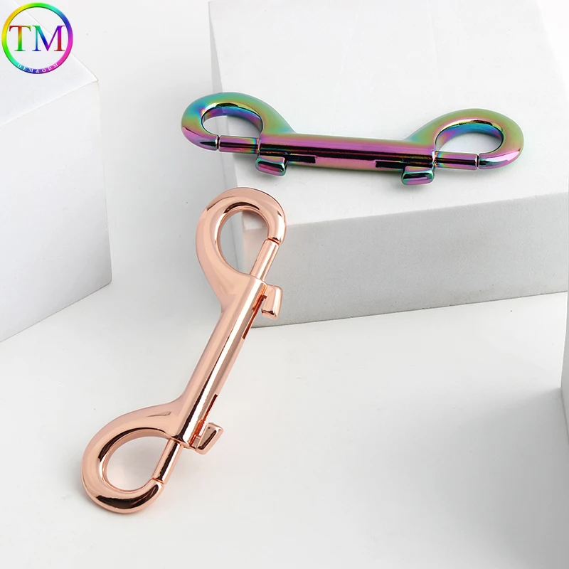 Rose Gold/Rainbow Snap Hook Trigger Swivel Eye Bolt For webbing Leather Craft Bag Strap Belt Hook Clasp Pet Dog Leash Clip