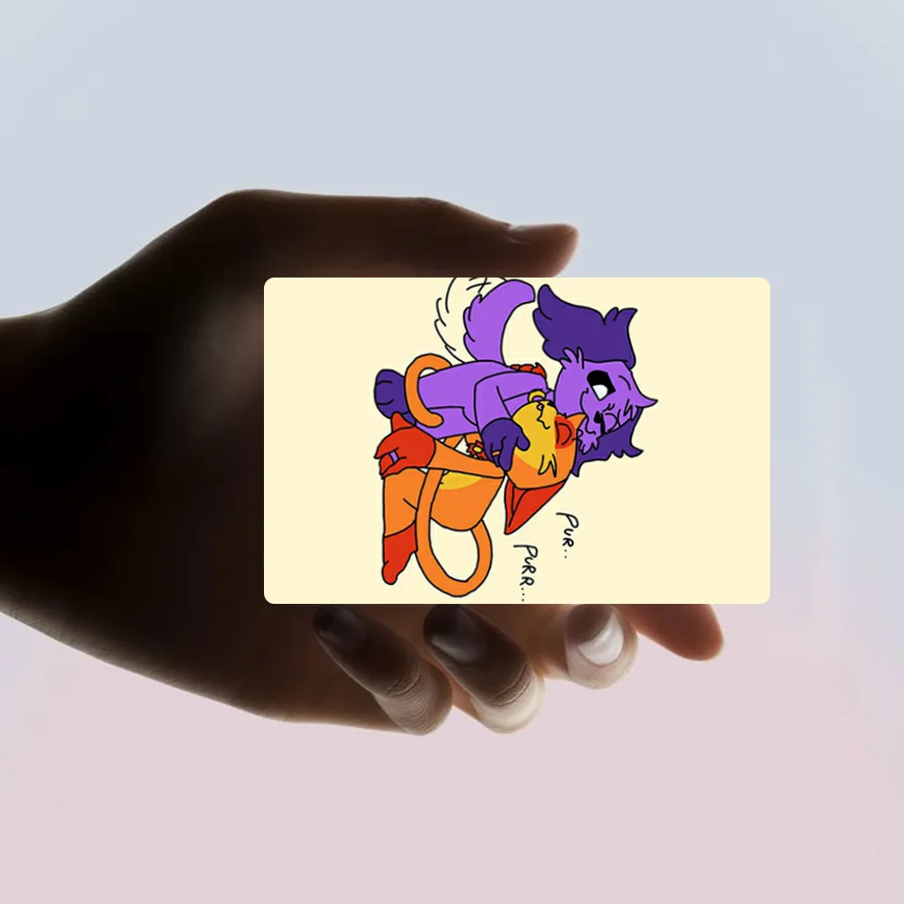 C-Catnap and D-Dogday Couple Stickers Cartoon Credit Card Visa Debit Bank Card Bus Metro Waterproof Sticker Decal Decoration