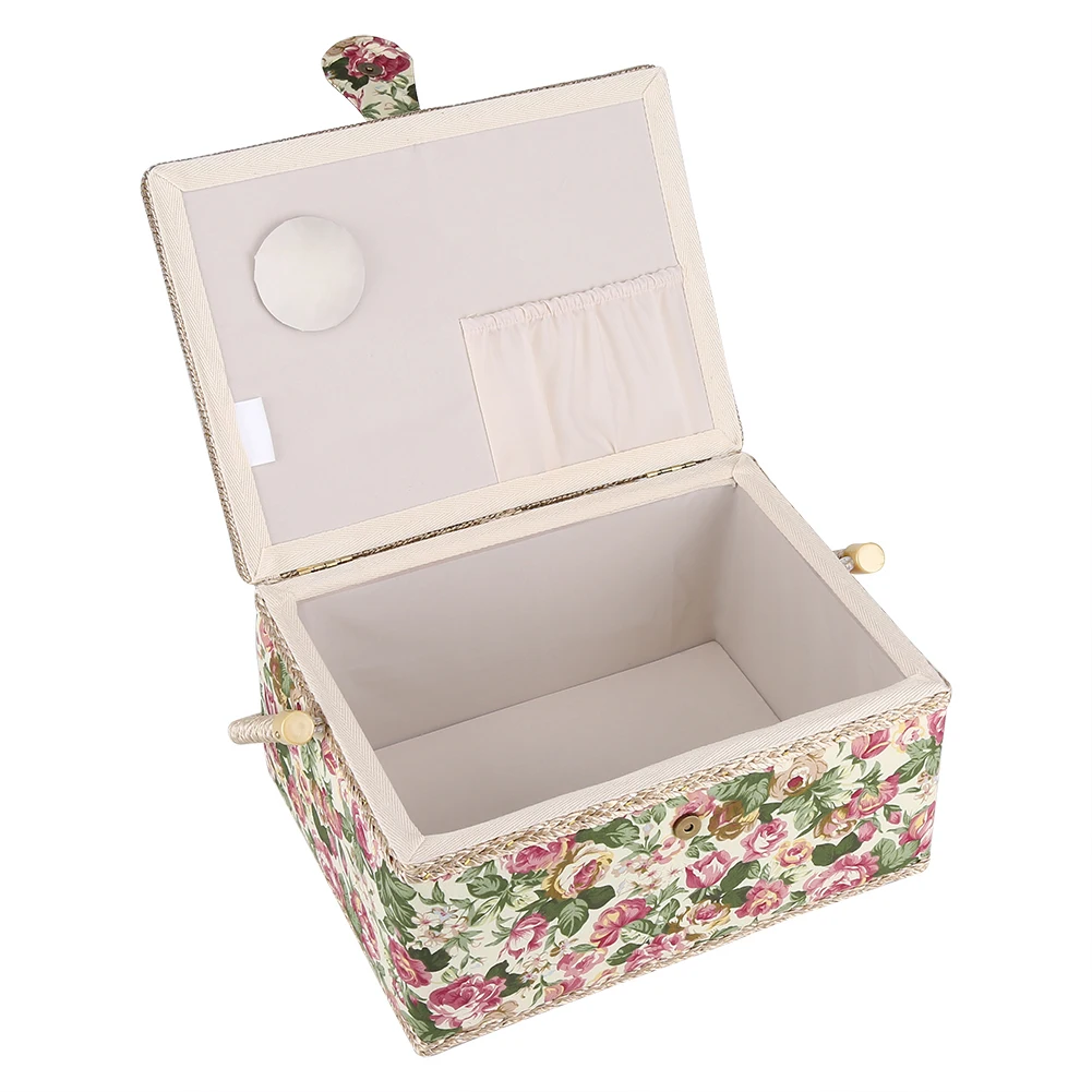 Print Design Sewing Basket, Sewing Kit Storage Box with Removable