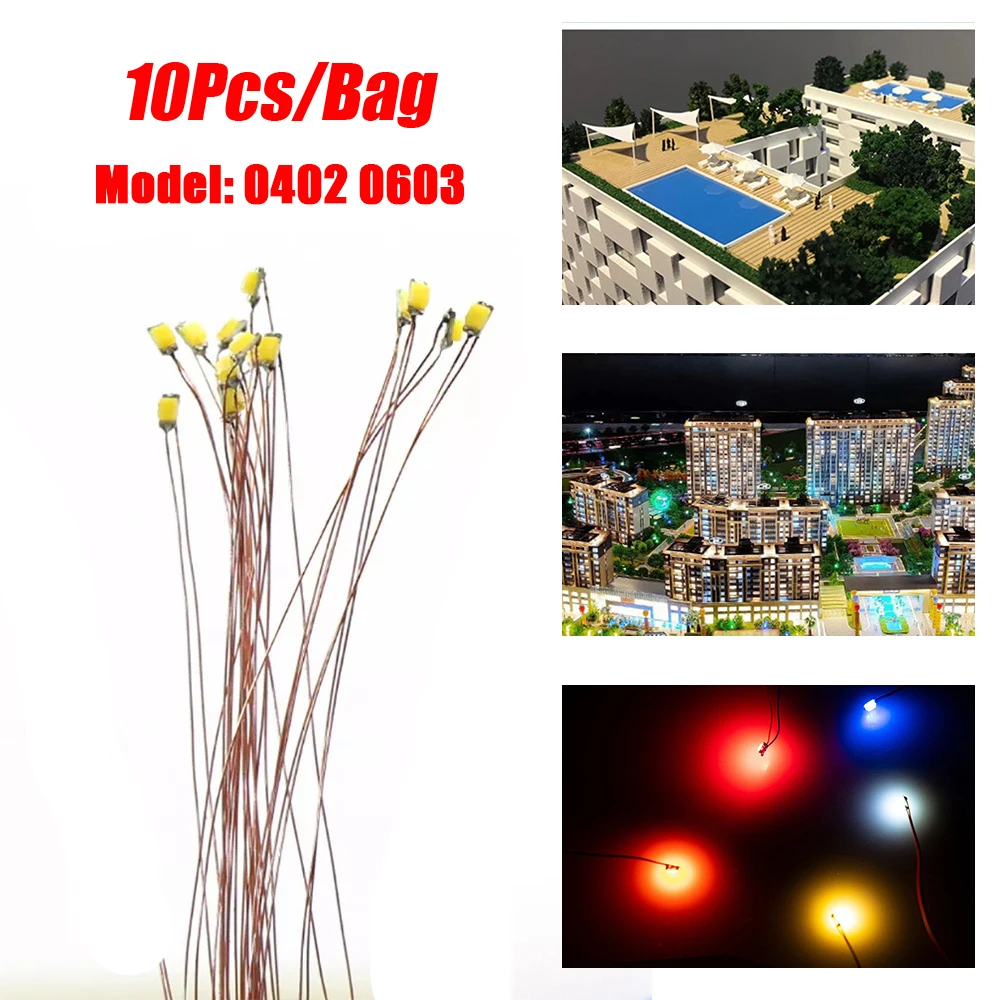 DIY SMD LED 0402 0603, 유선 마이크로 LED 사전 납땜 마이크로 ..