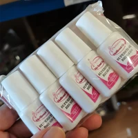 10g*5 Bottles Nail Glue For False Nails Rhinestones Gel Manicure Fast Drying Adhesive Glue For False Nail Tips Stick Gems Polish 2
