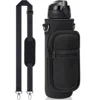 32 oz Water Bottle with Sleeve - BPA Free Leakproof 1L Water Bottle with Straw & Strap & Holder Carrier Bag for Kids Women Men