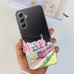 Clear Silicone Cute Cat Shockproof TPU Bumper Case - Fashionable & Durable Back Cover - Samsung A25 5G (653)