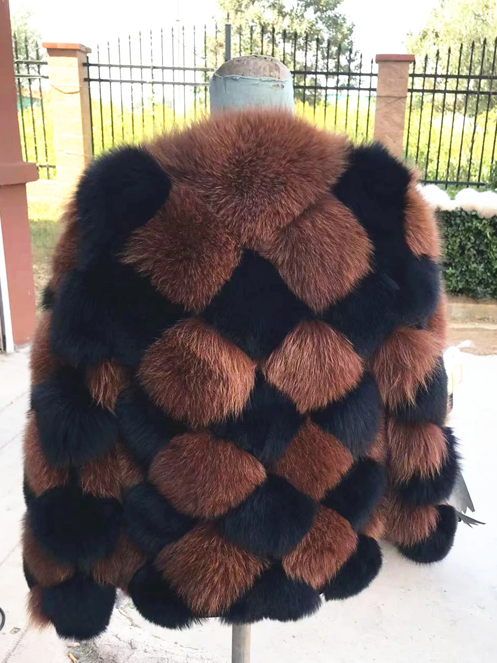 Real Fox Fur Jacket for Women, Plus Size, Blue Fox Fur Coat for Girls, Full Sleeves, Plush, Female Fashion, Natural Fur Vest topfur new fashion winter female long coats loose real fur coat for women full sleeves natural mink fur outerwear