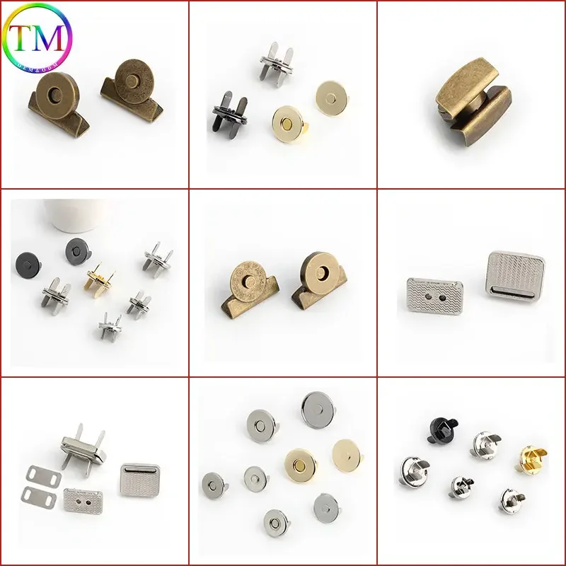 10-50 Pieces Magnetic Buttons Metal Button Jacket Buckle Hardware Buttons Diy Sewing Clothing Decor Buttons Craft Accessories 20pcs 13mm metal bags dog buckle snap hook bag hanger lobster clasp diy sewing swivel key ring chain buttons leather craft