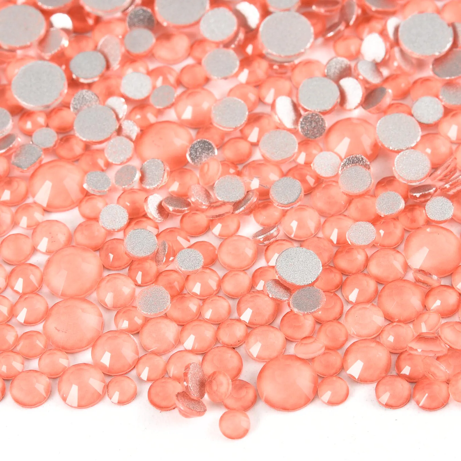 Light Pink GemStone Mix Non-Hotfix Flatback Rhinestones for Nail Art and Garment Decorations