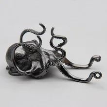  Metal Octopus Cuttlefish Figurines Statue Desk Stand for Phone Bracket Pen Spectacles Holder Car Ornaments Home Decor Decoration 