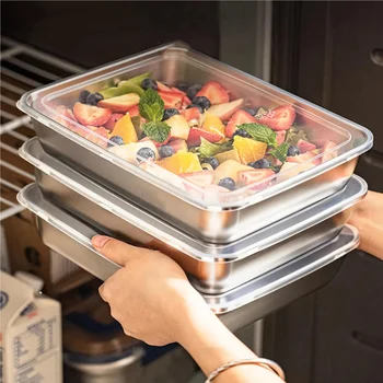 3pcs Stainless Steel Food Containers - Leakproof & Stackable with Clear Lids | For Camping, Home & Meal Prep2025new