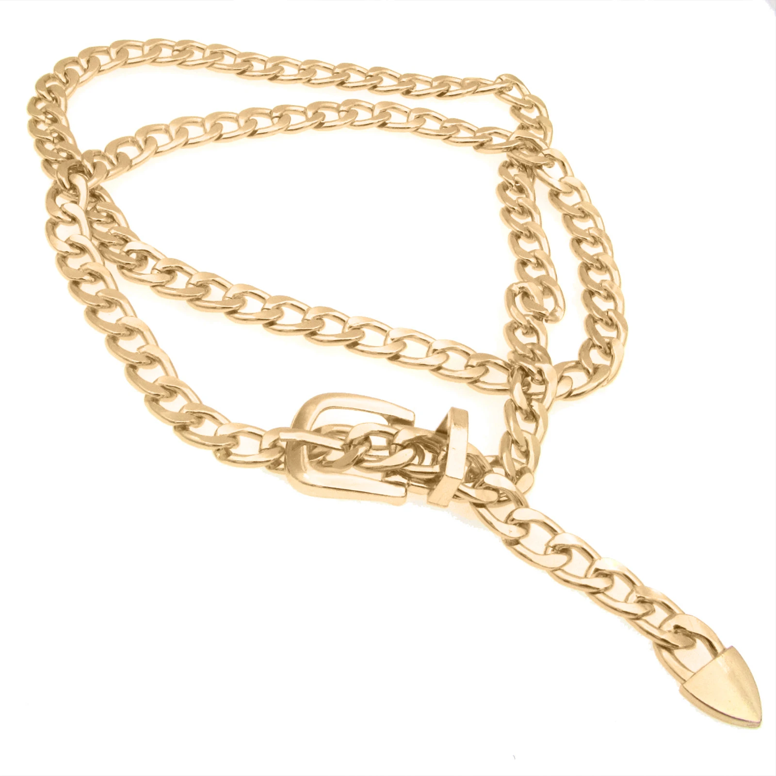 1 PC Women's Chain Belt Metal Waist Chain Dress Belts Metal Belt Adjustable - Image 5