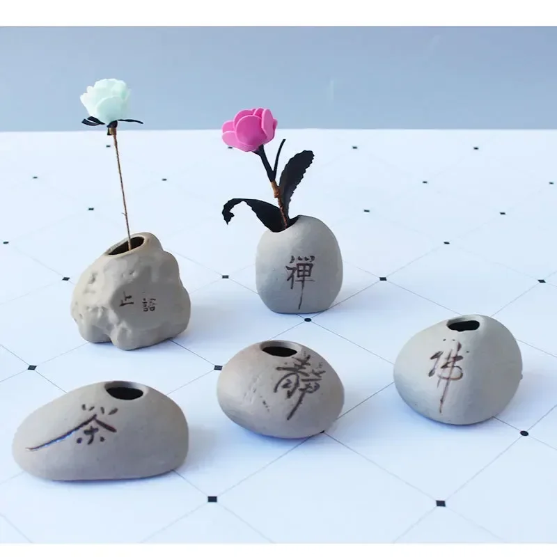 

Шероховатая керамика, имитация надписи, для офиса, настольного стола, имитация камня, для письма, для большого пальца, для дома, керамический мясистый цветочный горшок, украшение
