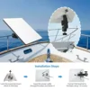 For Starlink Mini Special Mounting Parts 1/4 Screw Adapter X Round Tube Adjustable Clamp Bracket for RV/Yacht/Camper/Guardrails 3