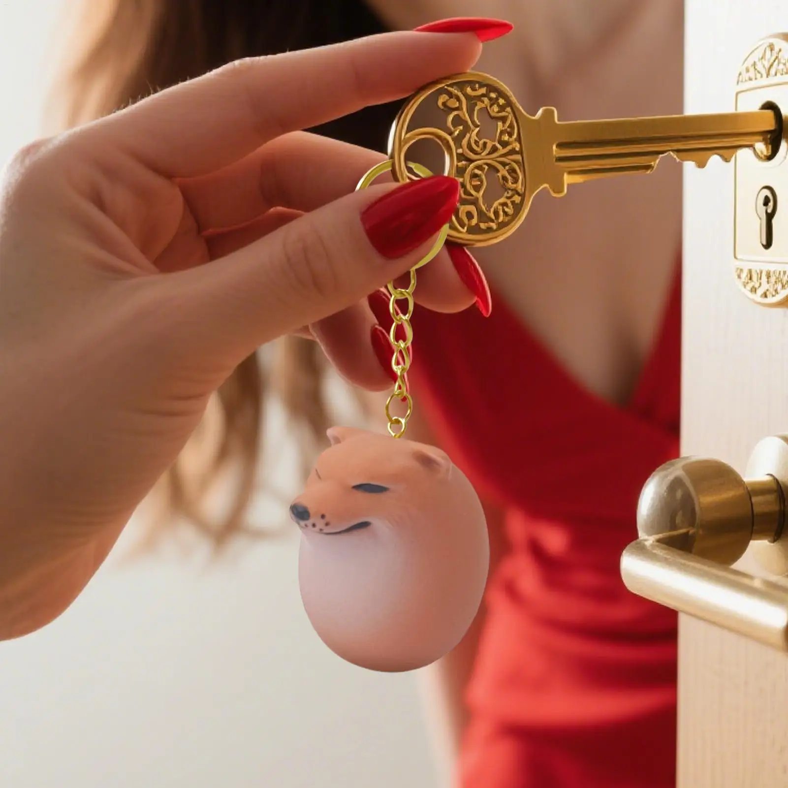 1pcs Dog Egg small ornament Creative Cute Dog Decoration Toy Keychain Car Phone Bag Pendant Gift Ornament Home Decor