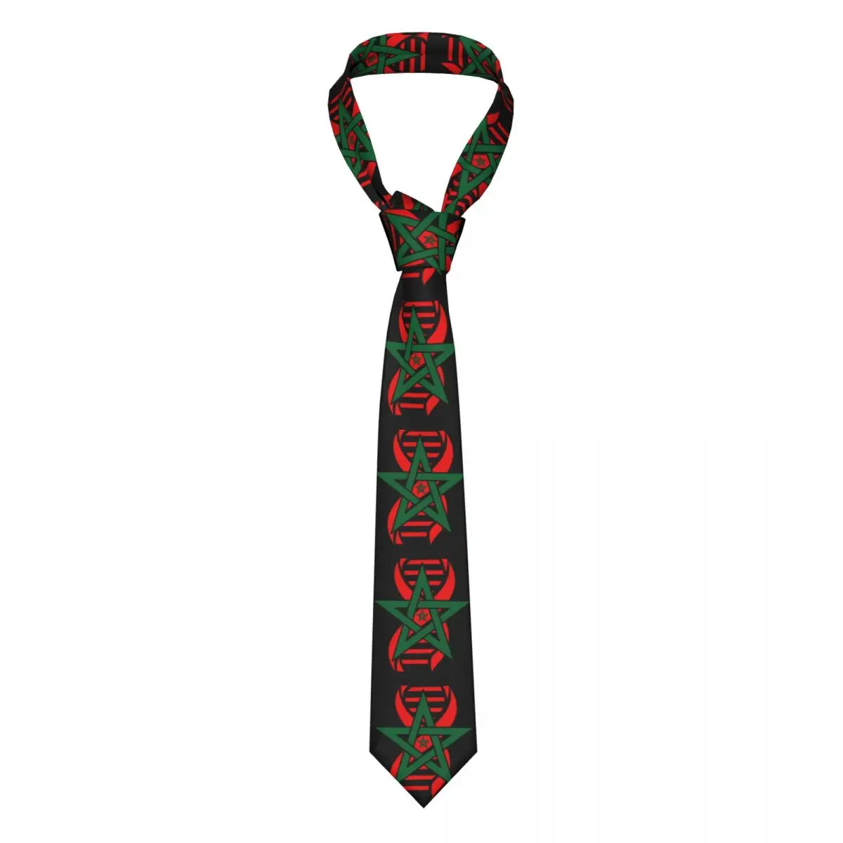 

Fashion Moroccan Flag Its In My DNA Morocco Ties for Office Custom Men Necktie