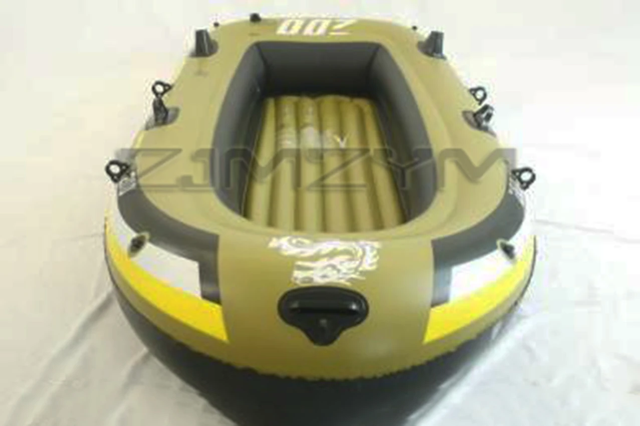 2 Adult+ 1 Child Inflatable Fishing Boat PVC Rowing Boats Carry Weight 230KG Hand Pump Water Entertainment Supply