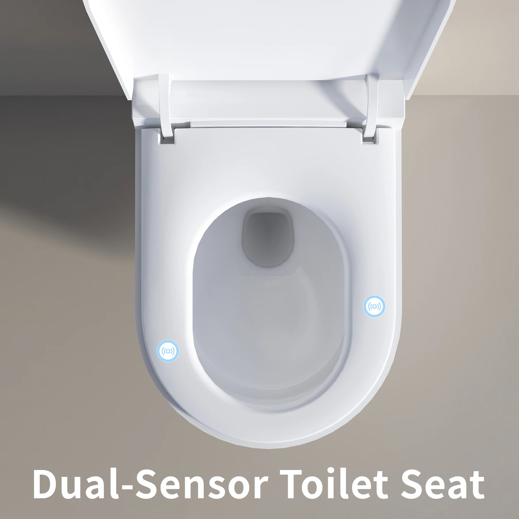 Smart Wall-Mounted Toilet with Sensor Heating Remote Control Automatic Flush Leaving Seat Elongated Bowl Seat