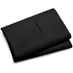 Luxurious Soft Envelope Pillowcase for Bed - Multiple Sizes Available (Black 1pc)