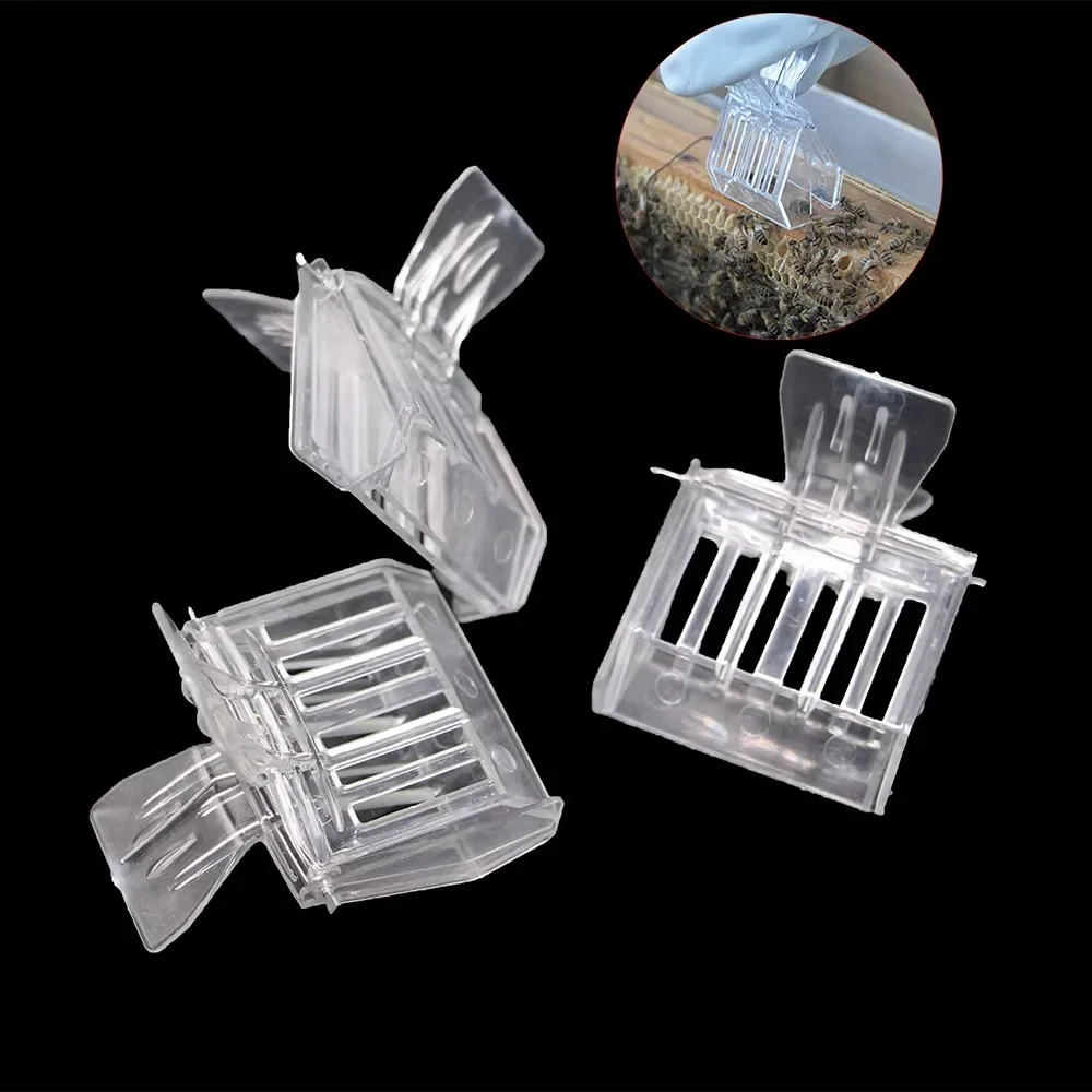 5/1Pcs Beekeeping Queen Bee Cages Bee Catcher Clear Clip Cage Equipment Tool Beekeeper Equip